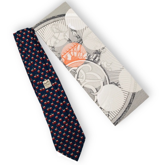 HERMÈS • Drums Business Tie Hermès Tie Box - Picture 7 of 8